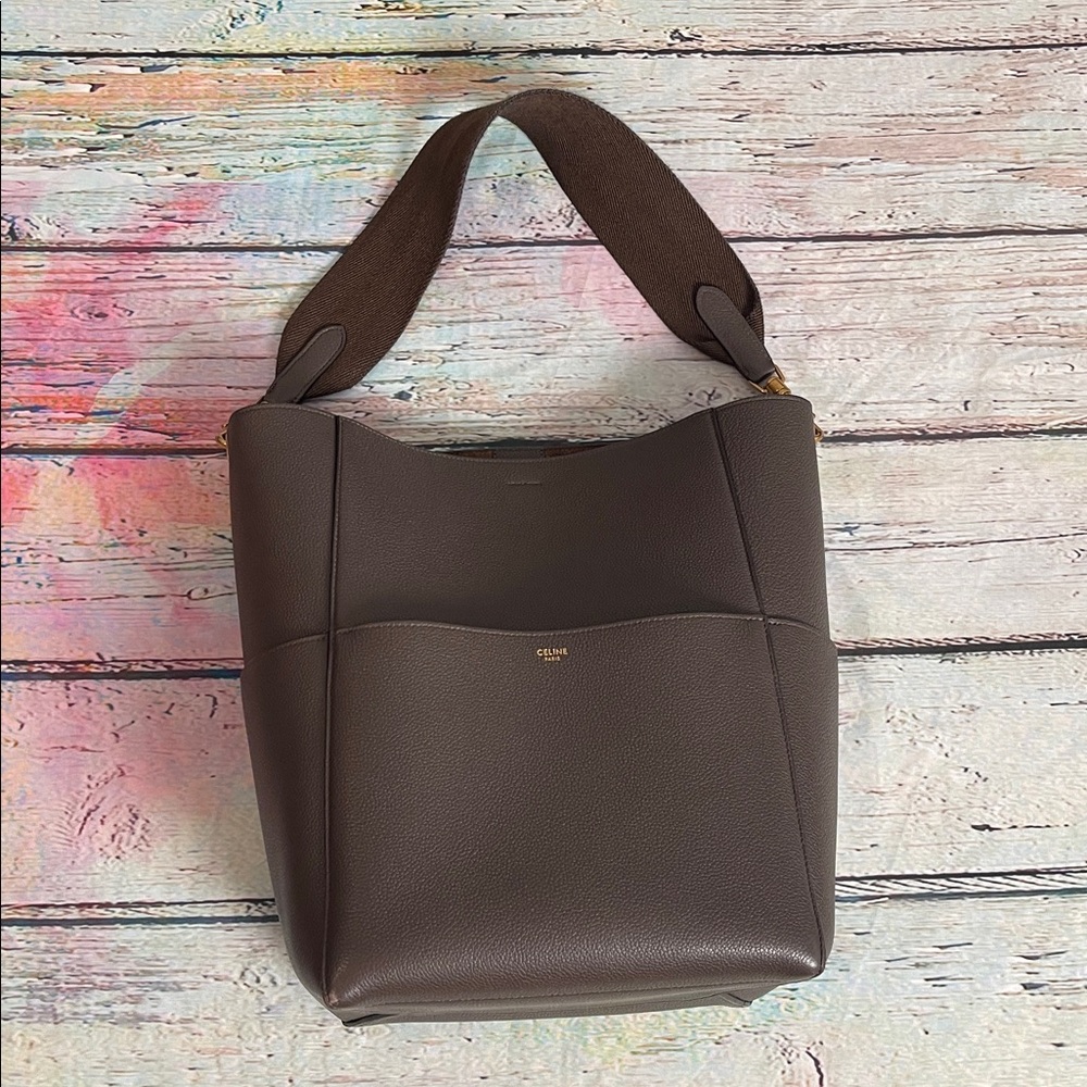 Brown Celine Sau Sangle Large